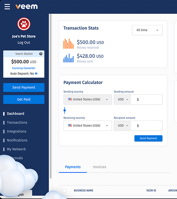 Domatters client veem