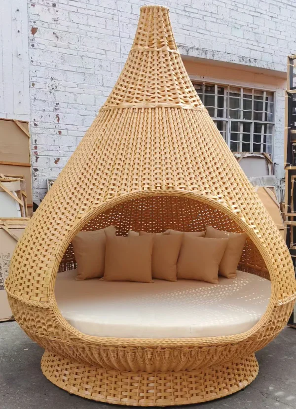 furniture in Guangzhou and Foshan Handwoven rattan teepee daybed